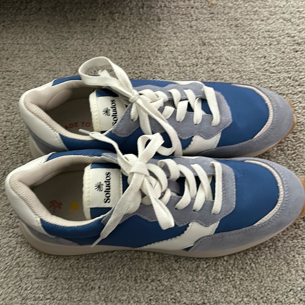 New Soludos Paradiso retro sneakers in marine blue size 10, 40.5 European size. - Picture 4 of 8